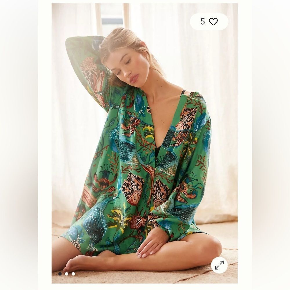 Anthropologie size XXS Raphael Balme for Anthropologie Flannel Sleep Dress